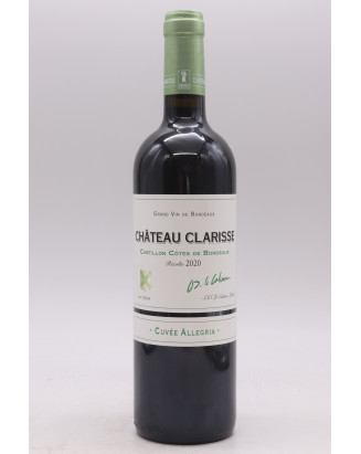 Clarisse Castillon Côtes de Bordeaux 2020