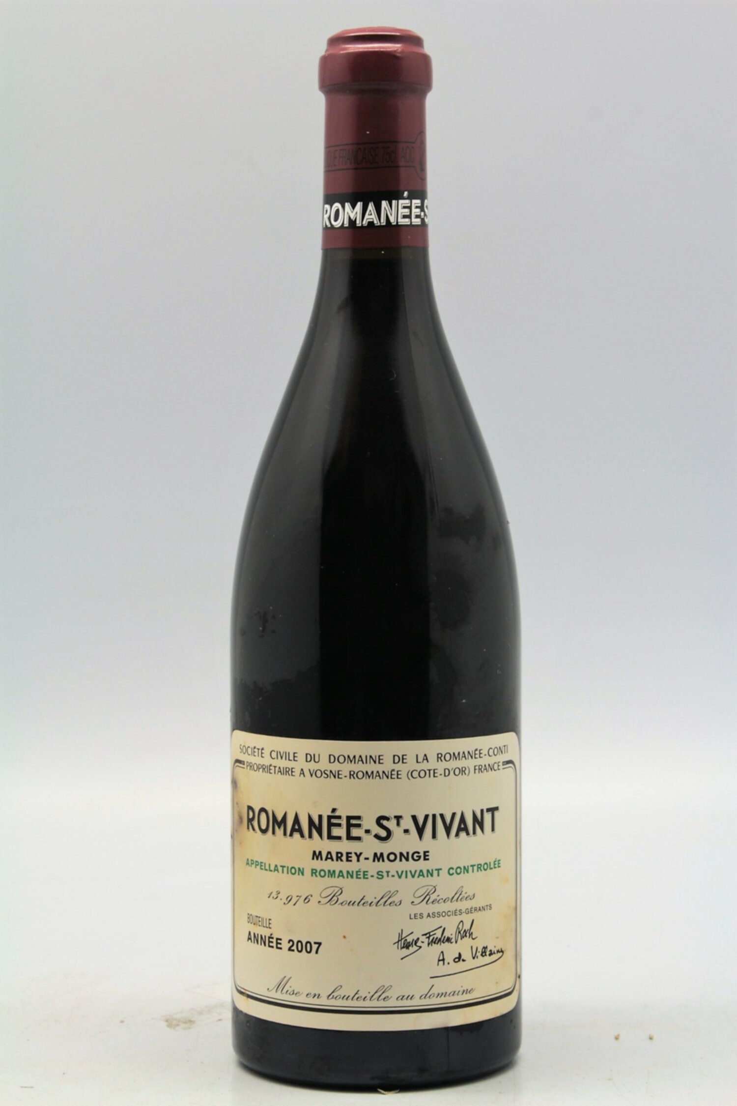 Romanée-st-Vivant 2011 空き瓶
