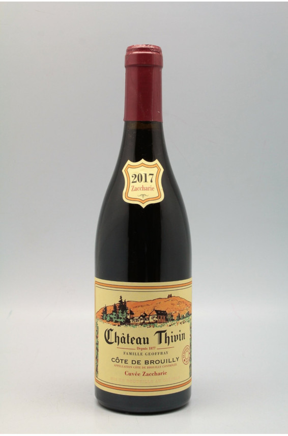 Château Thivin Côtes de Brouilly Cuvée Zaccharie 2017