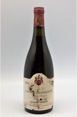 Ponsot Griotte Chambertin 1988 -5% DISCOUNT !
