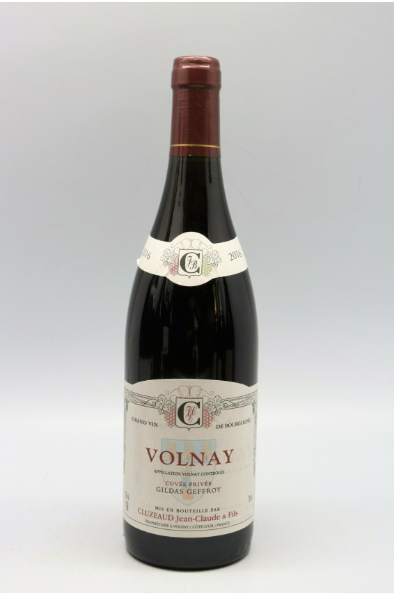 Jean Claude Cluzeaud Volnay Cuvée Privée Gildas Geffroy 2016